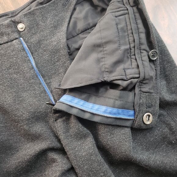 Kit & Ace Track Pants Men 34 Black White Stripe Athleisure Luxe - Picture 3 of 12